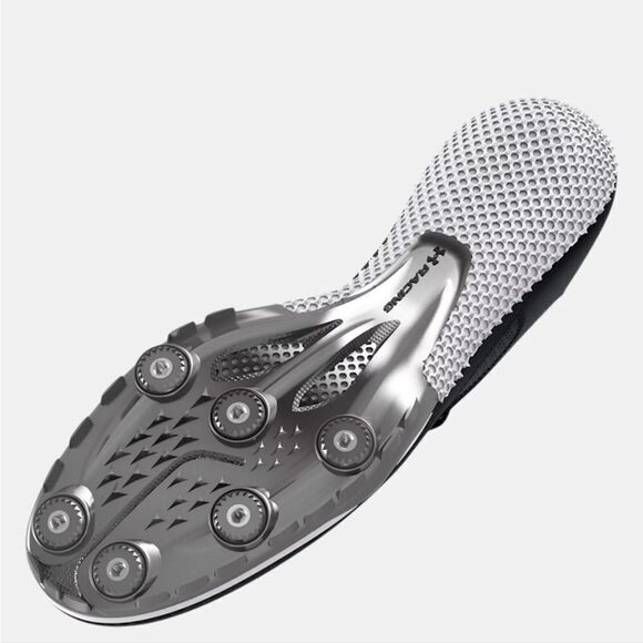 New UNDER ARMOUR Kick Sprint 4 Track racing running black white shoes M11.5/W13 - Picture 6 of 7